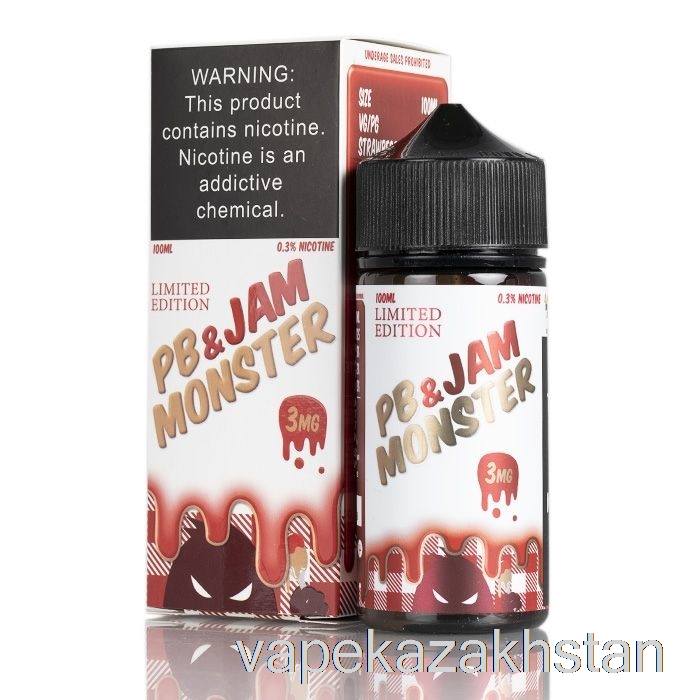 Vape Disposable Strawberry - PB and Jam Monster - 100mL 0mg